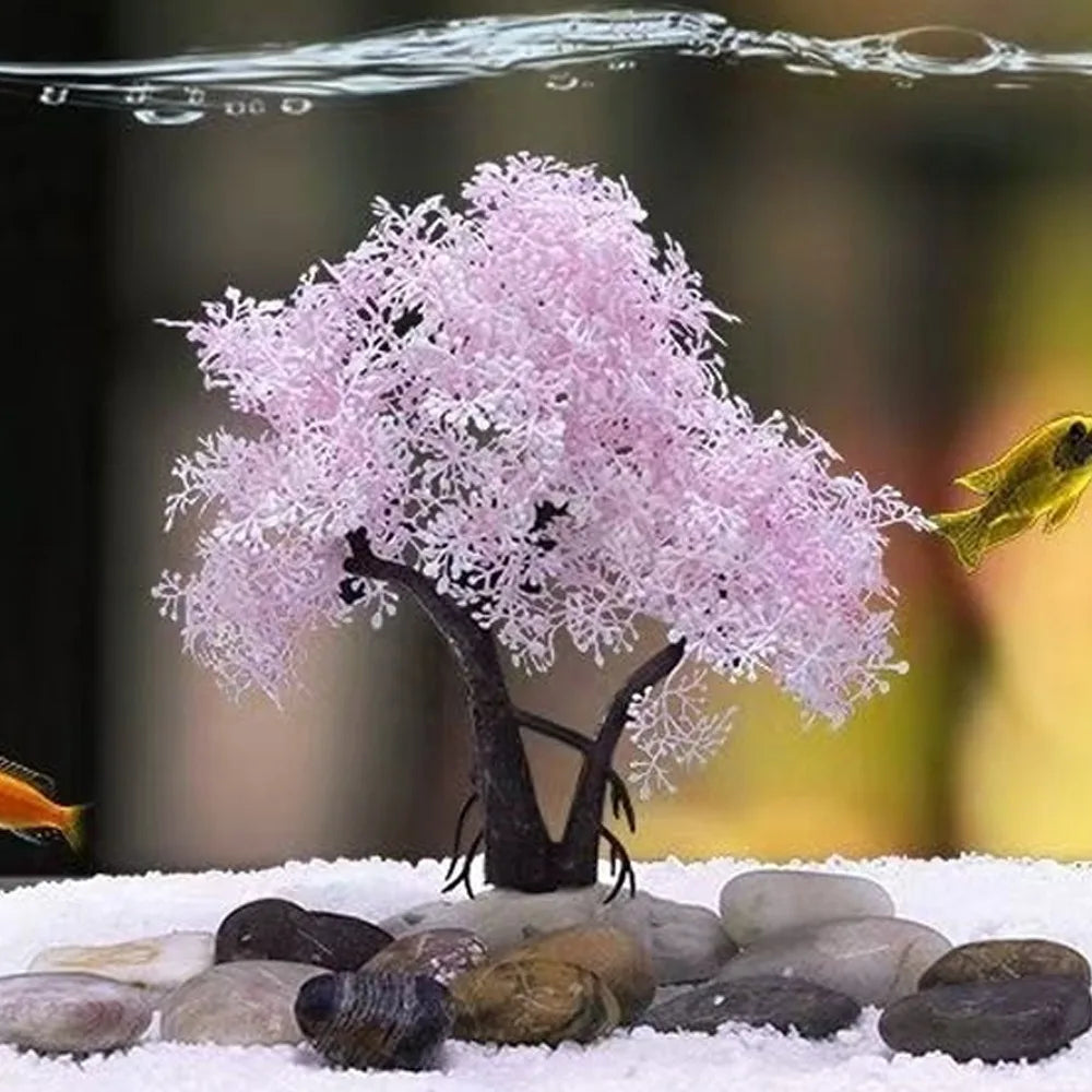 Realistic Aquarium Cherry Blossom Underwater - ProPawPet.com