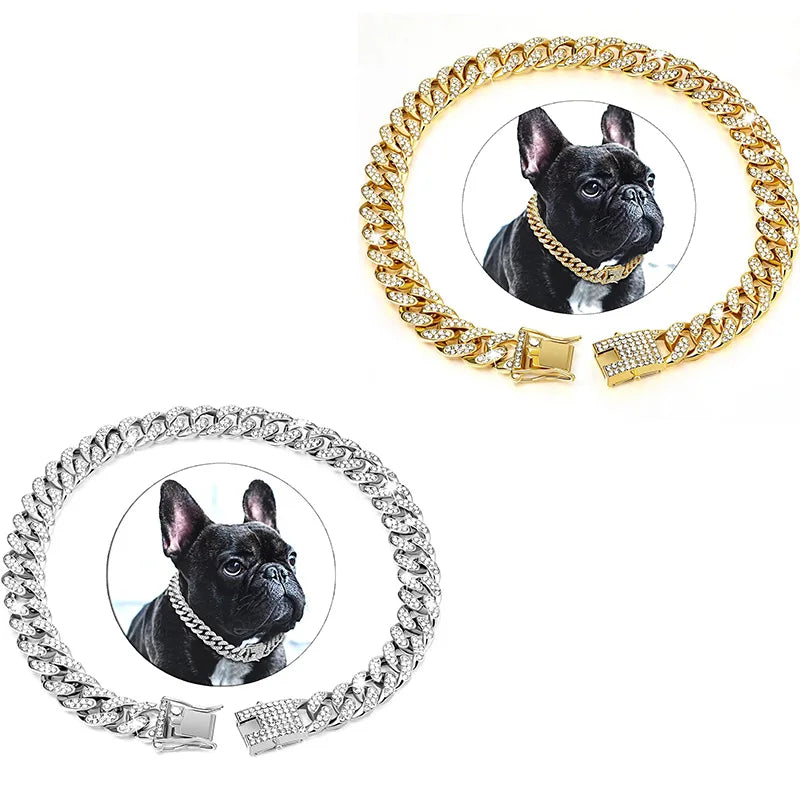 1-3pcs Dog Chain Diamond Dog Collar Walking - ProPawPet.com