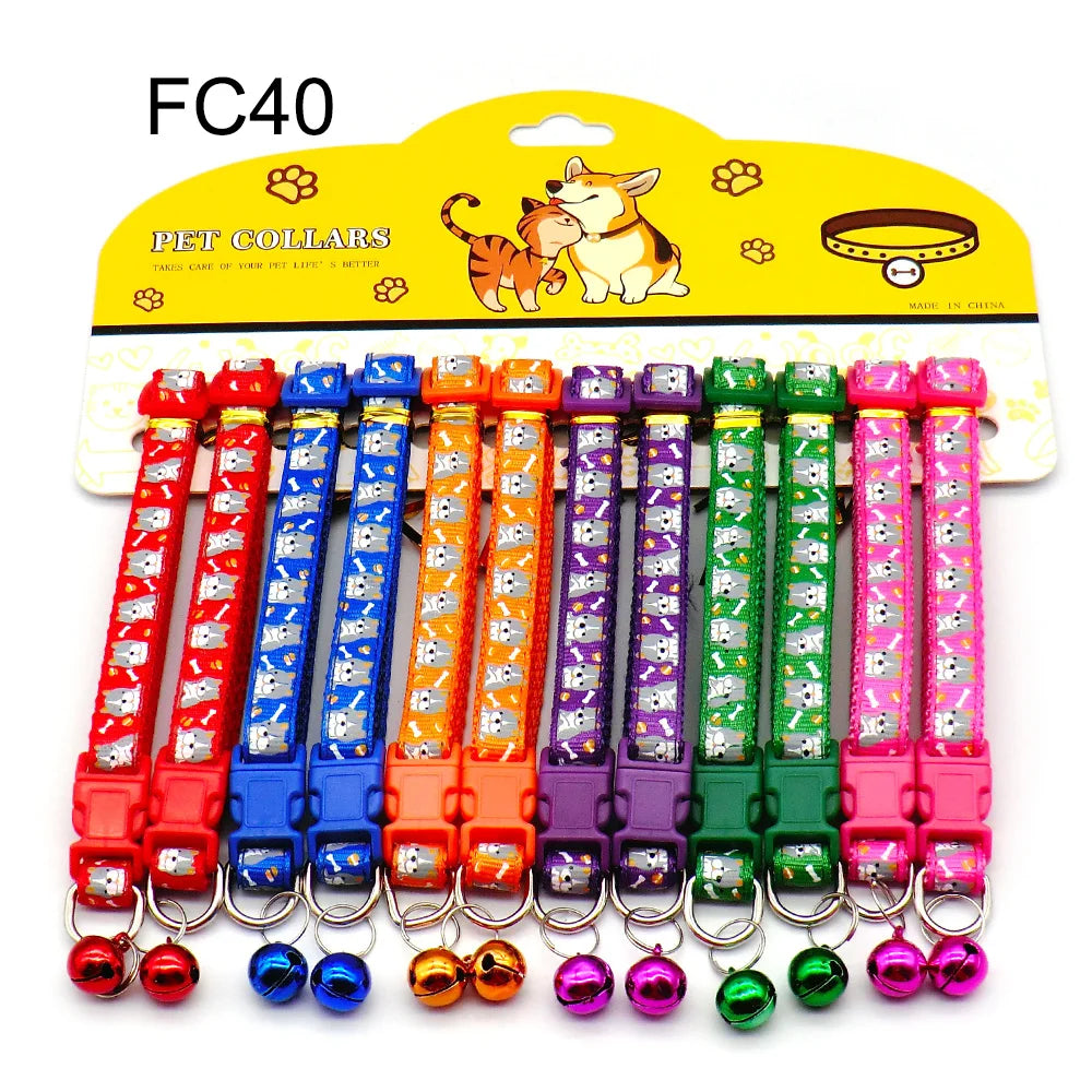 12PCS Cat & Dog Fashion Outdoor Collar with - ProPawPet.com