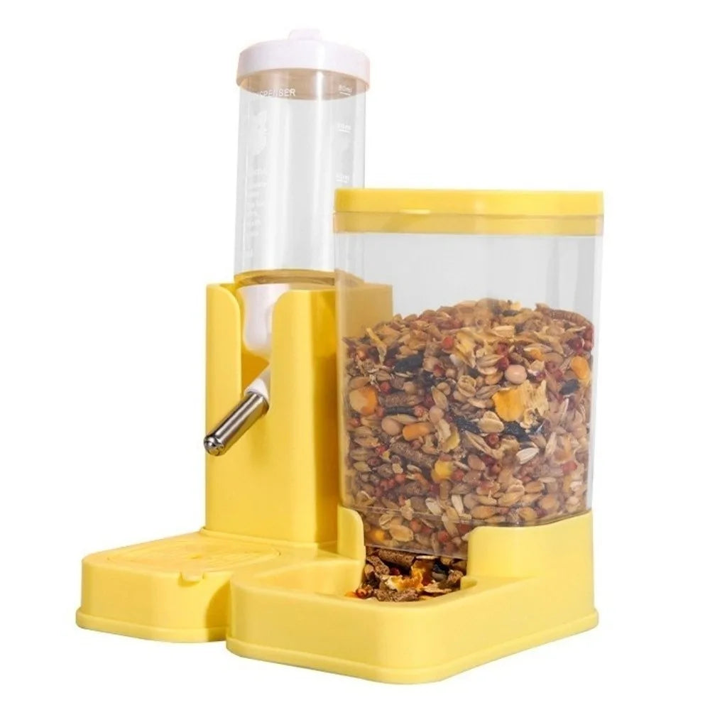 2 in 1 Design Auto Pet Food Feeder Plastic Large Capacity Rabbit