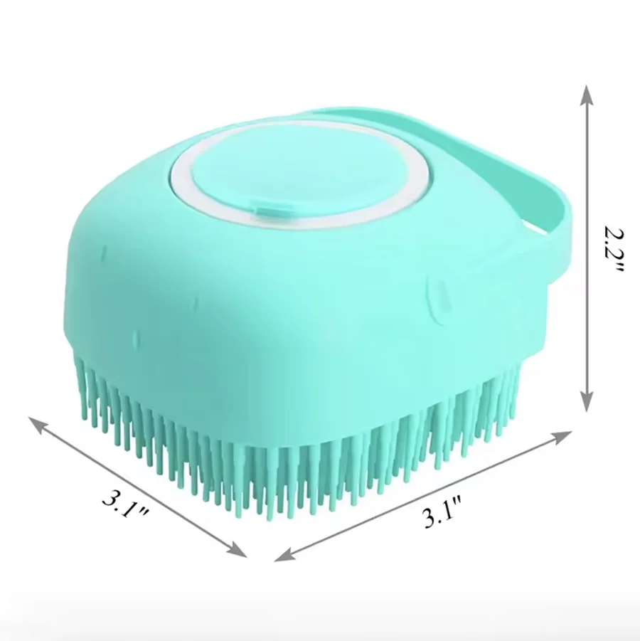 Dog & Cat Bath Grooming Brush 2-in-1 SPA Massage Comb – 6 Colors