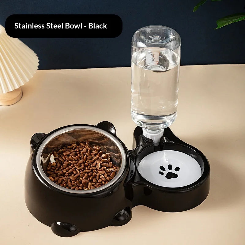 3 in 1 Anti-tip Cat Pet Feeder Automatic - ProPawPet.com