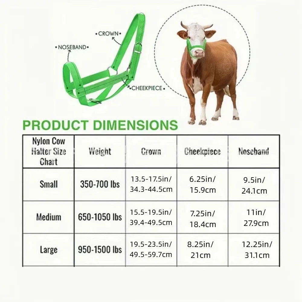 Plush Nylon Cow Halter Adjustable with Long - ProPawPet.com