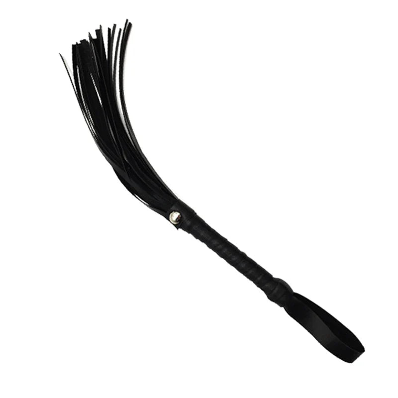 Role Play Riding Whip Durable PU Leather Flogger – 3 Colors