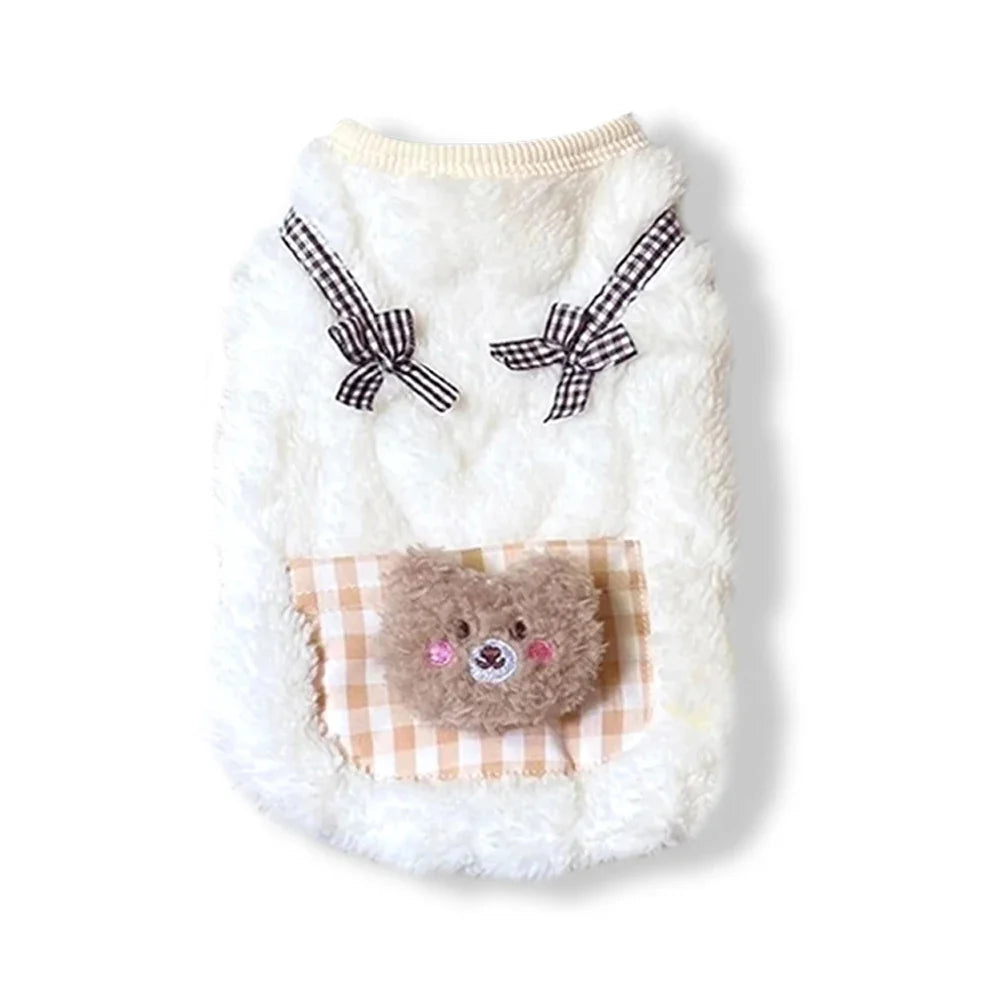Cute Plush Cat Vest Winter Warm Fleece - ProPawPet.com