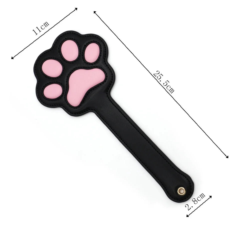 25.5cm PU Leather Cat S Paw Paddle, Riding Crop – 2 Colors