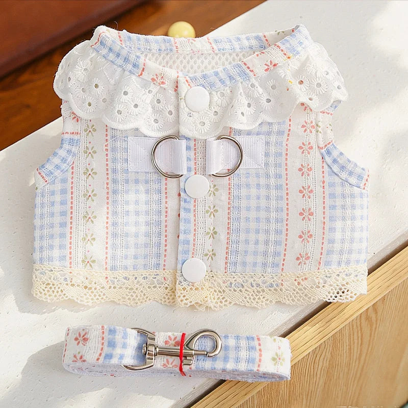 Denim Dog Harness and Lesh Set Pet Clothes - ProPawPet.com