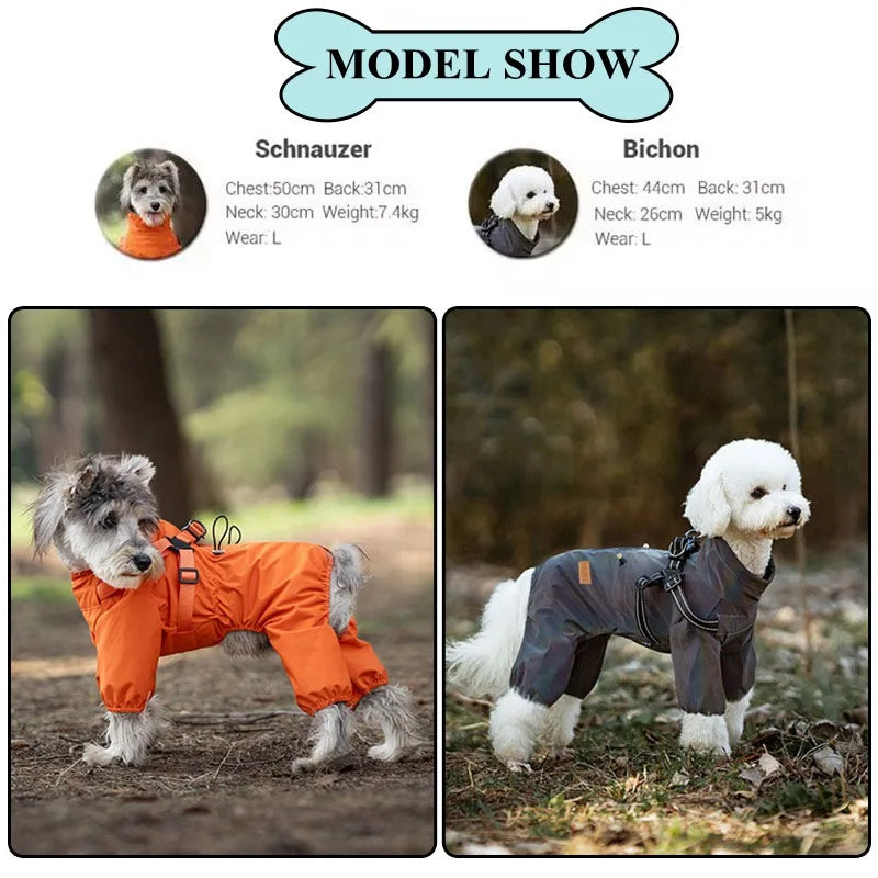 Dog Raincoat With Harness Waterproof Jacket - ProPawPet.com