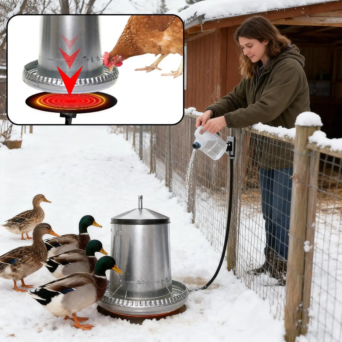 Poultry Water Drinking Heater Agriculture - ProPawPet.com