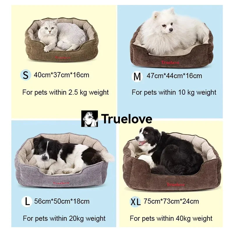 Truelove Washable Plush Dog Bed Round Pet - ProPawPet.com