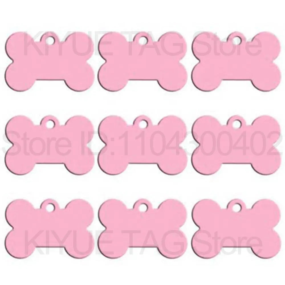 KIYUE 100 Pcs Blank Bone Shaped Dog Tag Cat - ProPawPet.com