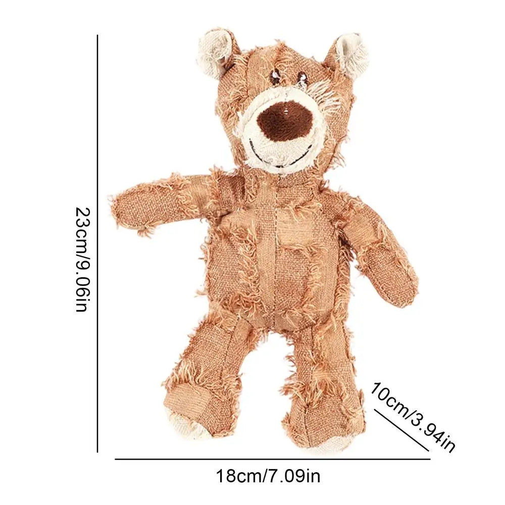 Plush Dog Companion for Chewers Indestructible Bear Toy