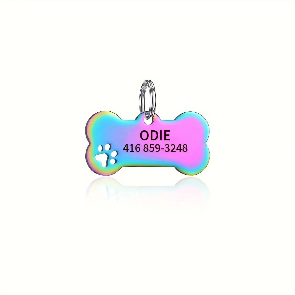 Personalized Bone Shaped Pet ID Tag – 5 Colors