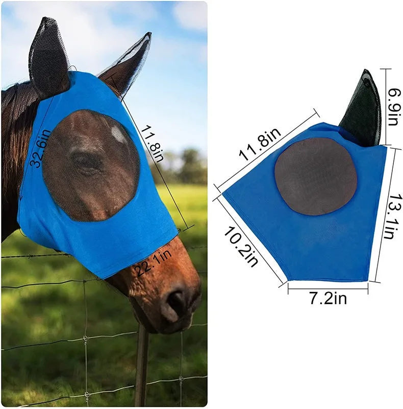 New Multicolor Horse Face Mask Anti Fly - ProPawPet.com