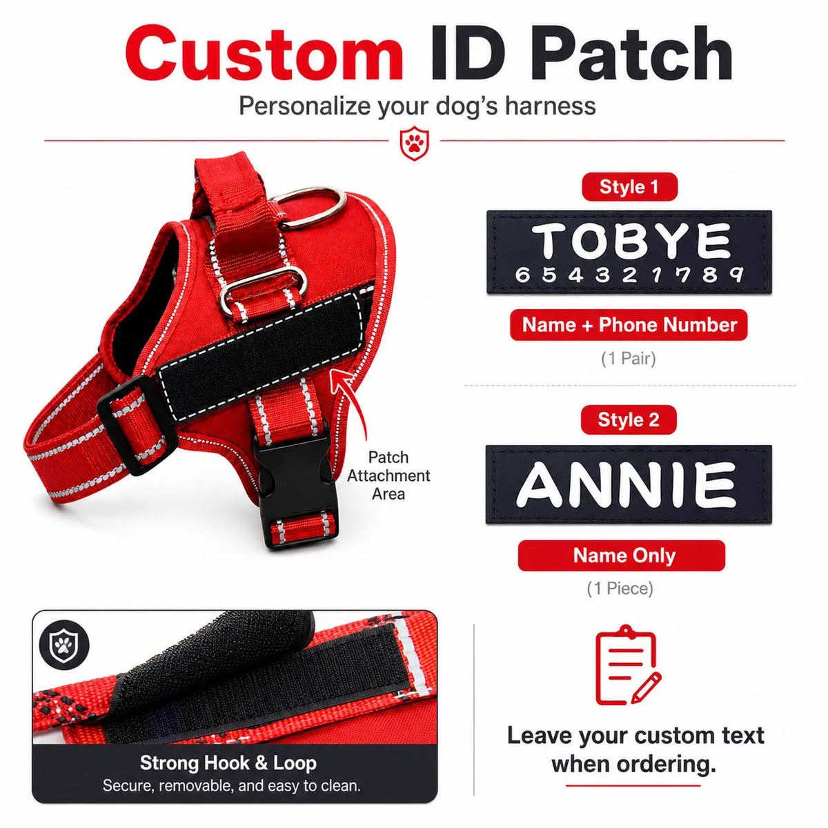 Nylon Dog Harness Personalized Reflective - ProPawPet.com