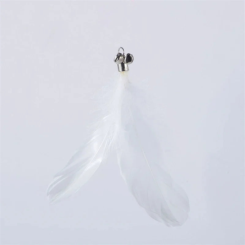 Suction Cup Cat Teaser Stick Bite Resistant Feather Bell, Interactive