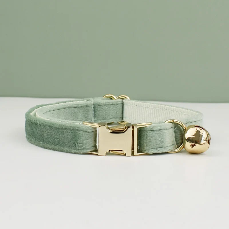 Velvet Cat Collar Bowknot Personalized - ProPawPet.com