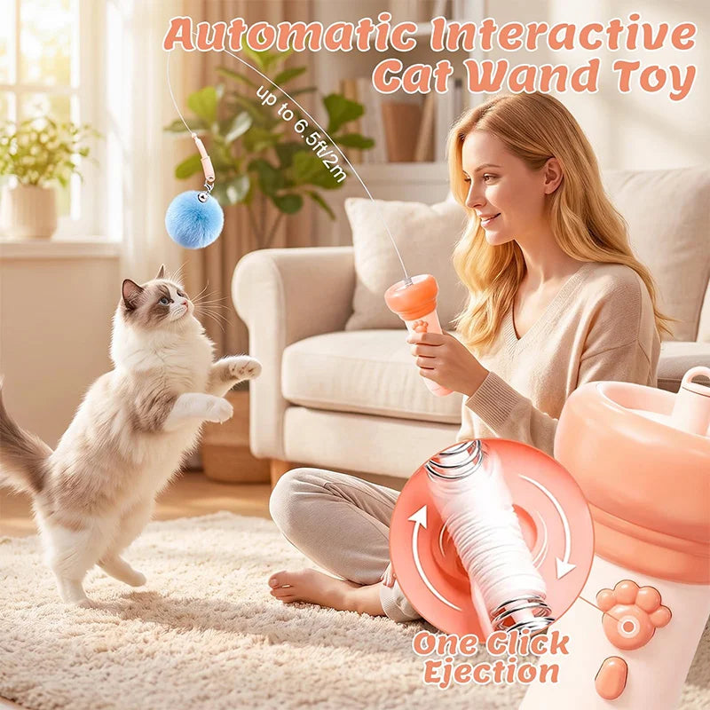 One‑Key Launch Electric Cat Teaser Toy - ProPawPet.com