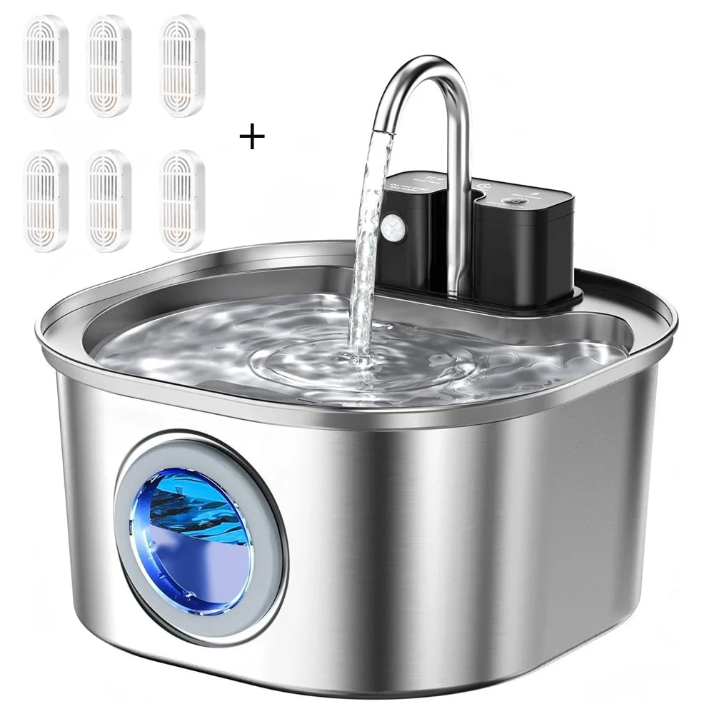 3l Stainless Steel Wireless Recharging Sensor Cat Water – Cat Supplies