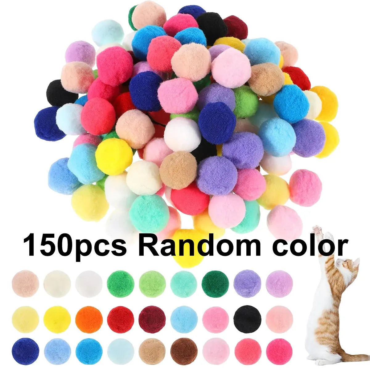 Durable 3cm Random Color Soft Plush Cat Plaything – Cat Supplies