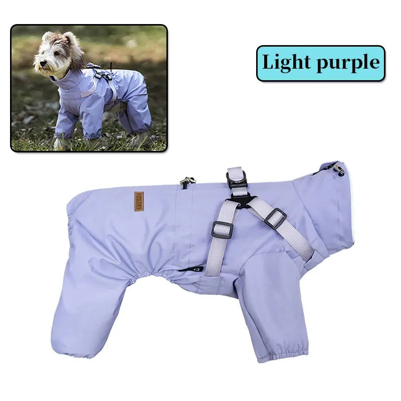 Dog Raincoat With Harness Waterproof Jacket - ProPawPet.com