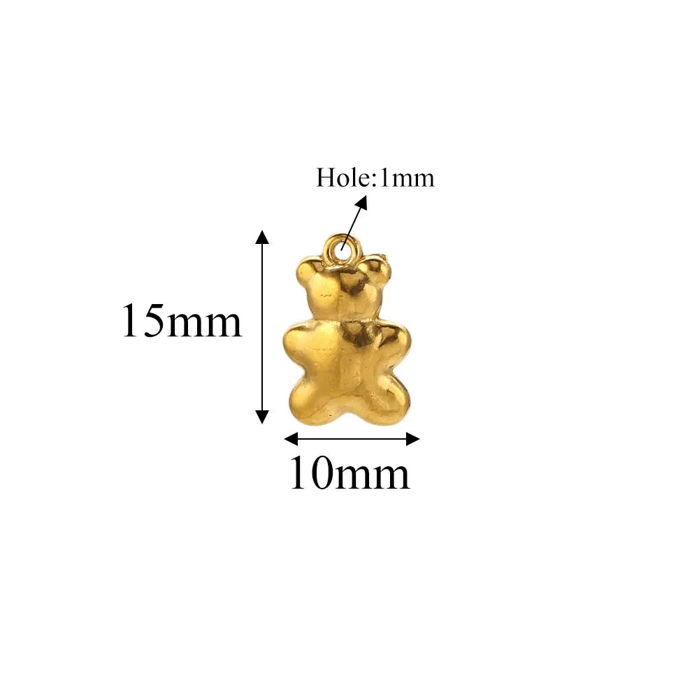 Stainle Steel Gold Animal Charms for Jewelry Cat & Dog – Cat Supplies