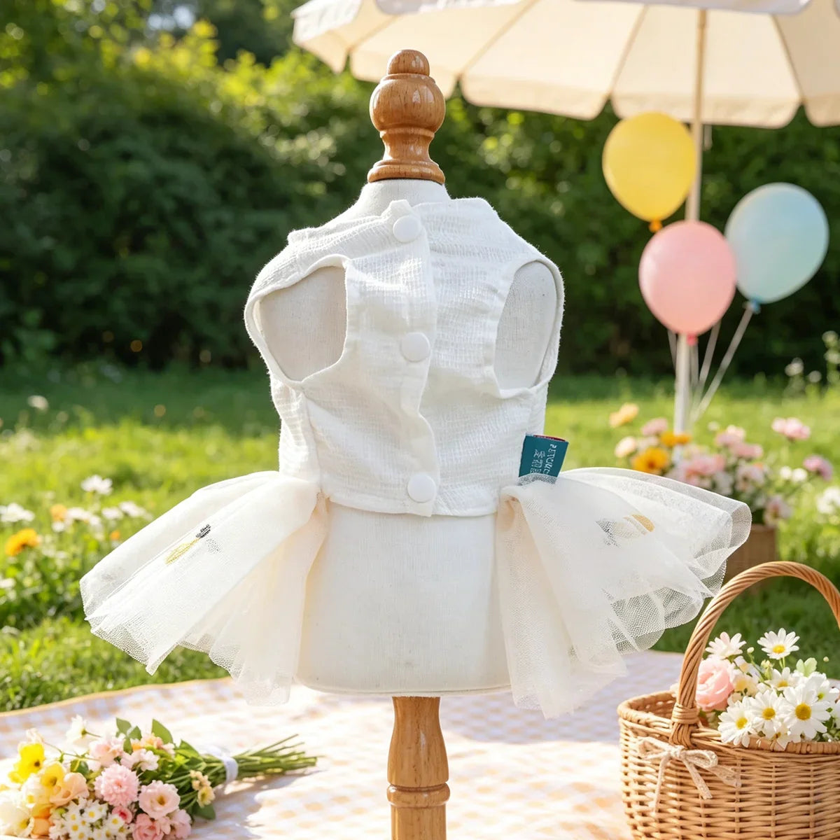 Pineapple Embroidery Tutu Dress, Summer Pet - ProPawPet.com
