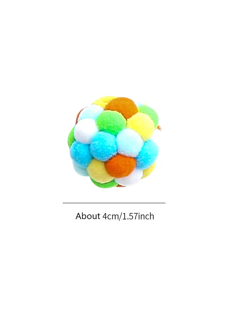 Cat toys Colorful handmade bell ball Elastic - ProPawPet.com
