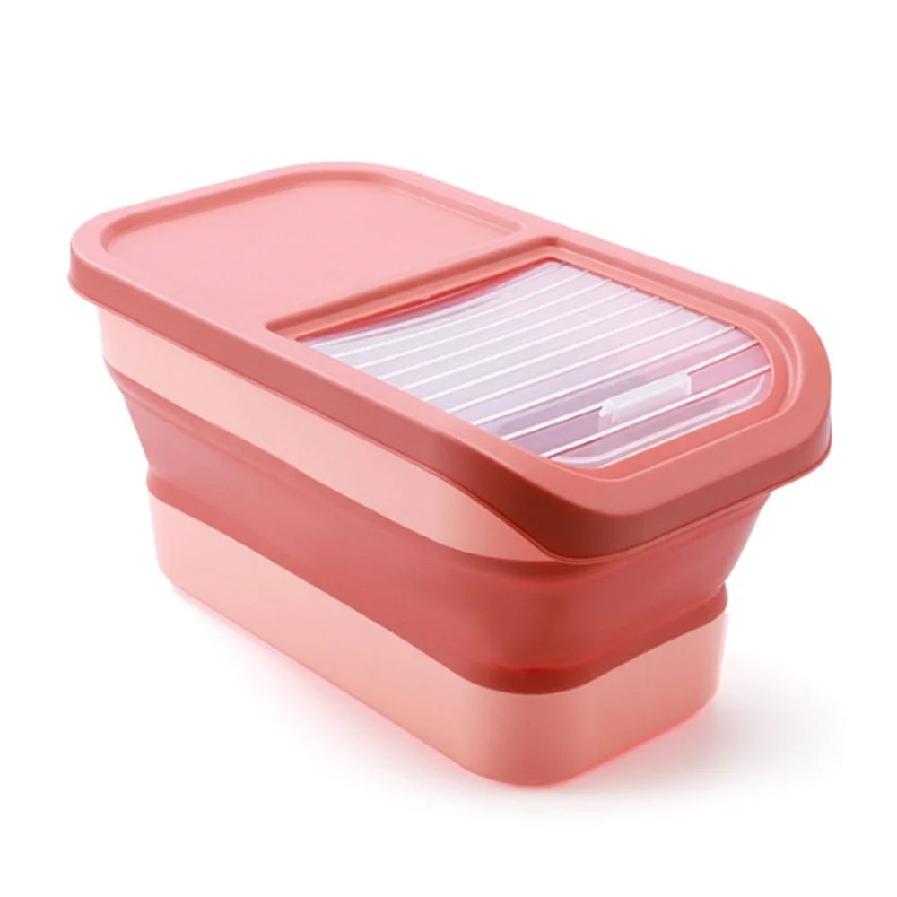13 33lb Collapsible Cat & Dog Food Storage Container – 5 Colors