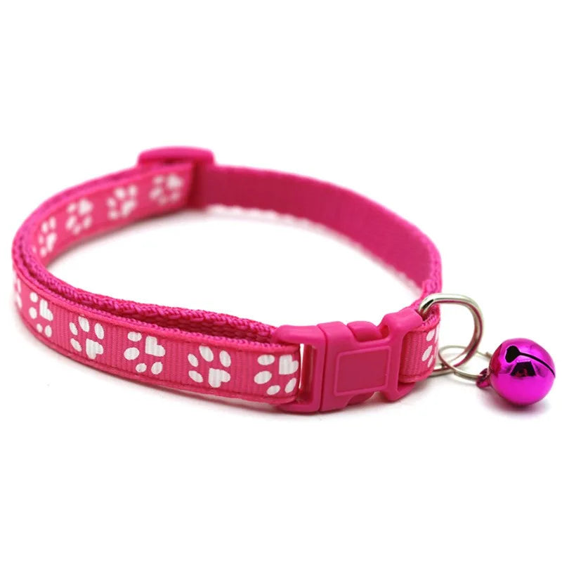 Soft Heart Charm and Bell Cat Collar