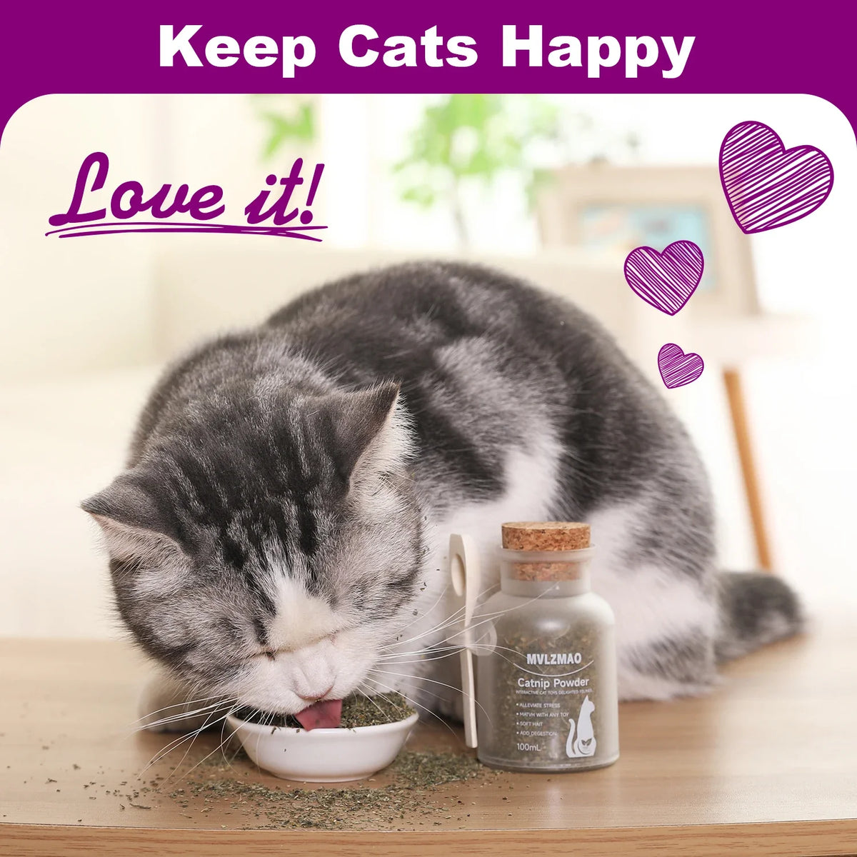 Silvervine Powder, More Attractive Than Catnip – Cat Toys & Play