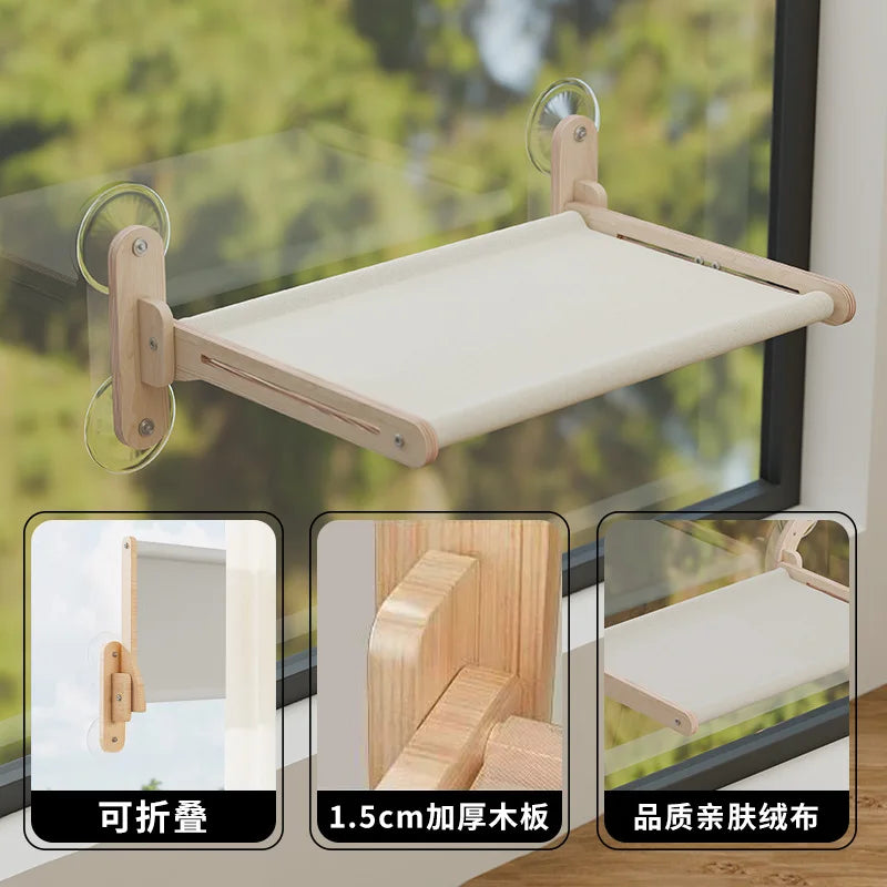 Wooden Suction Cup Cat Window Hammock - ProPawPet.com
