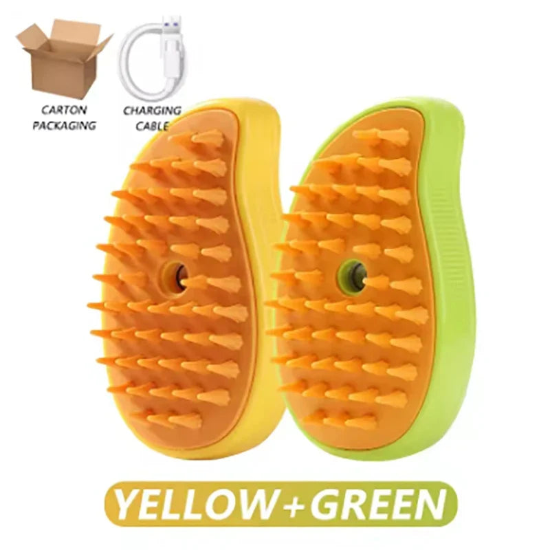 Silicone Steam Hair Removal Grooming Brush Electric Spray