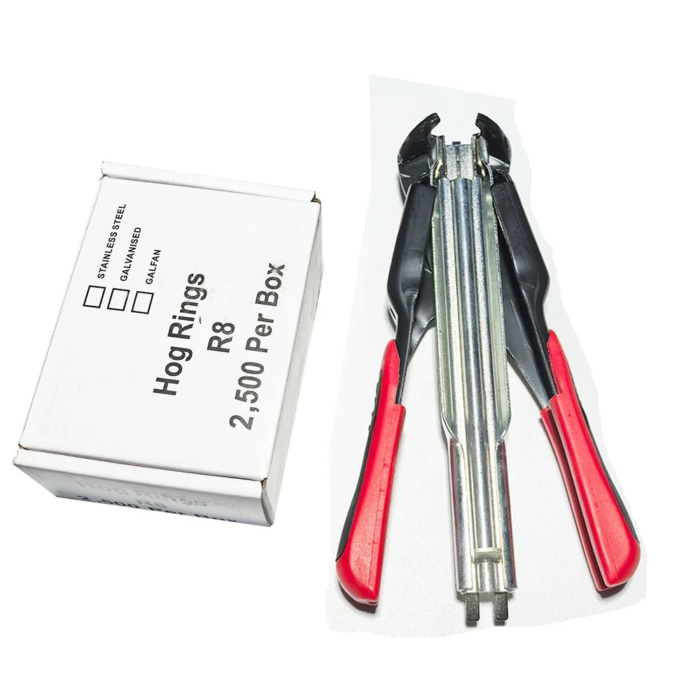 Hog Ring Pliers R8 with 2500pcs Galvanized - ProPawPet.com