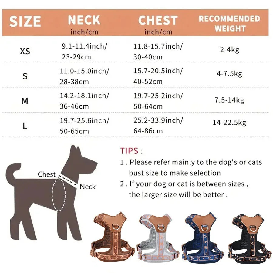 No-pull dog harness with reflective trim – view 6