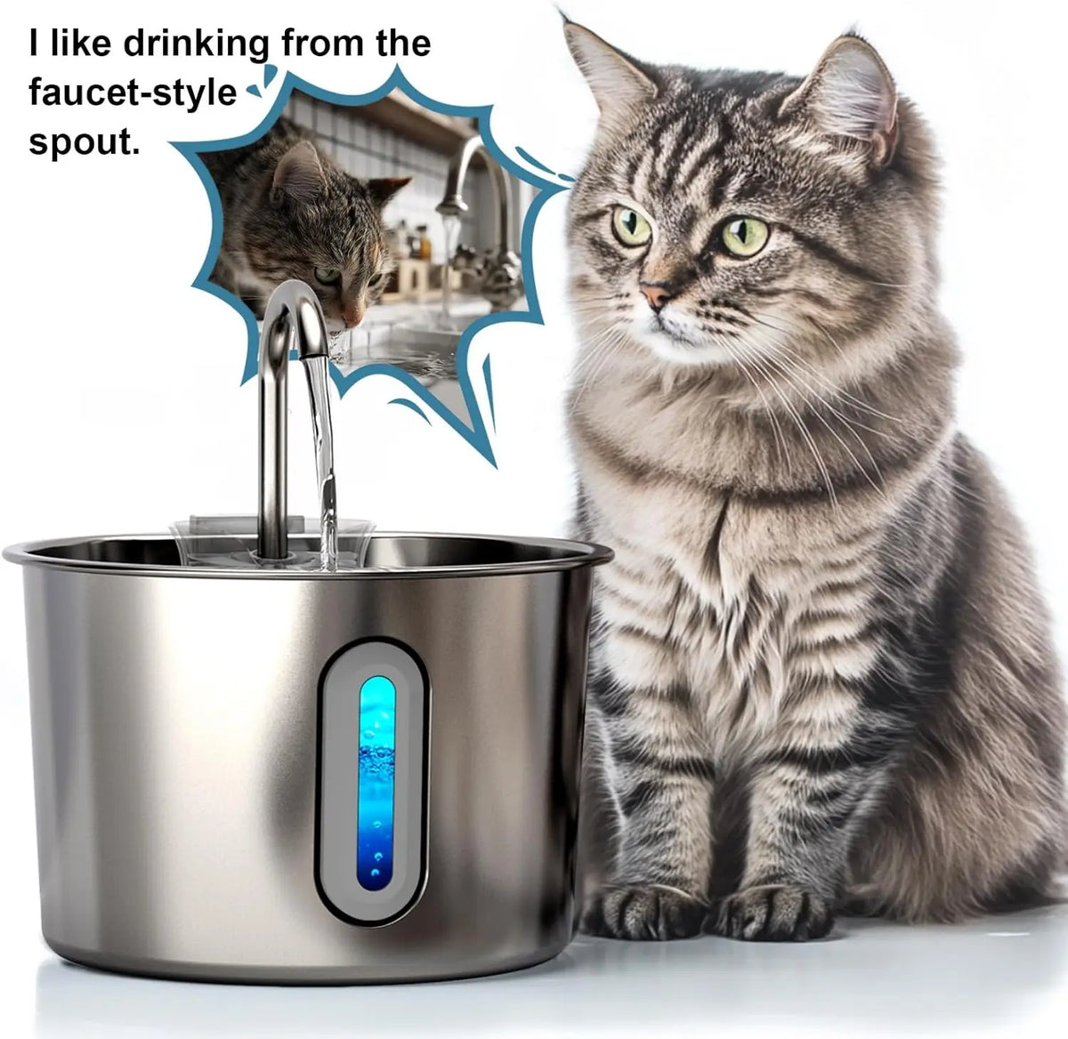 OYES 2.2L round Automatic Cat Water Fountain - ProPawPet.com