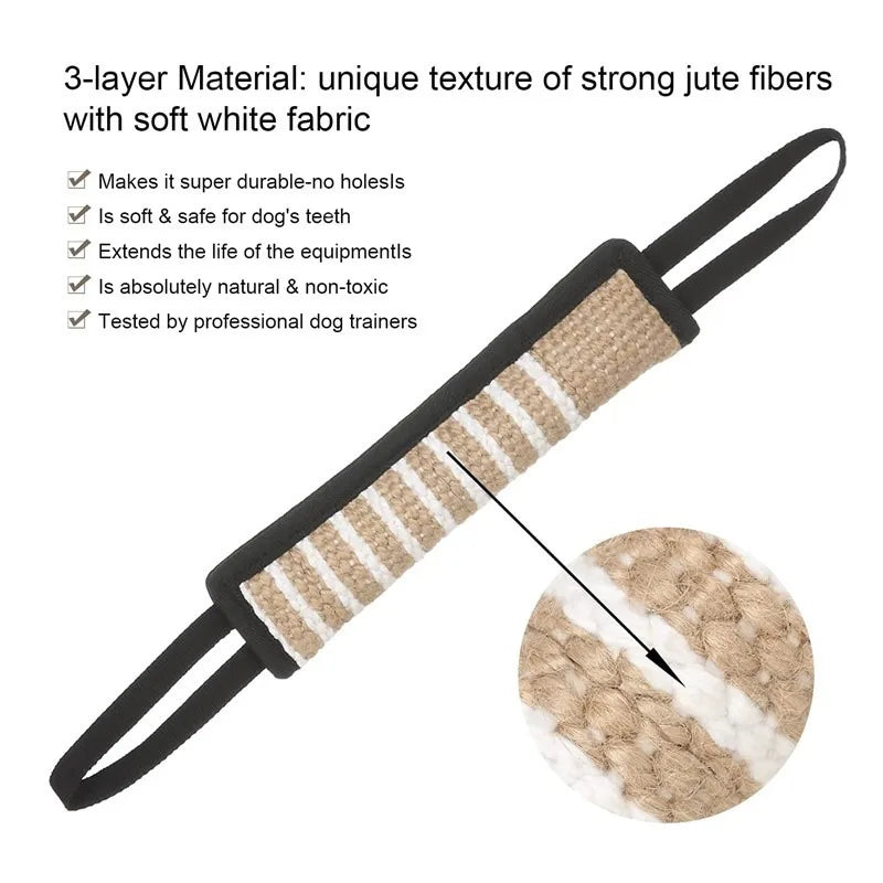Tug Toy for Dogs Jute with 2 Strong Handles - ProPawPet.com