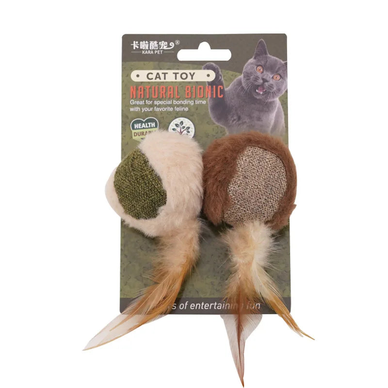 Cat Toys with Catnip Silvervine, Feather Chew – Cat Supplies