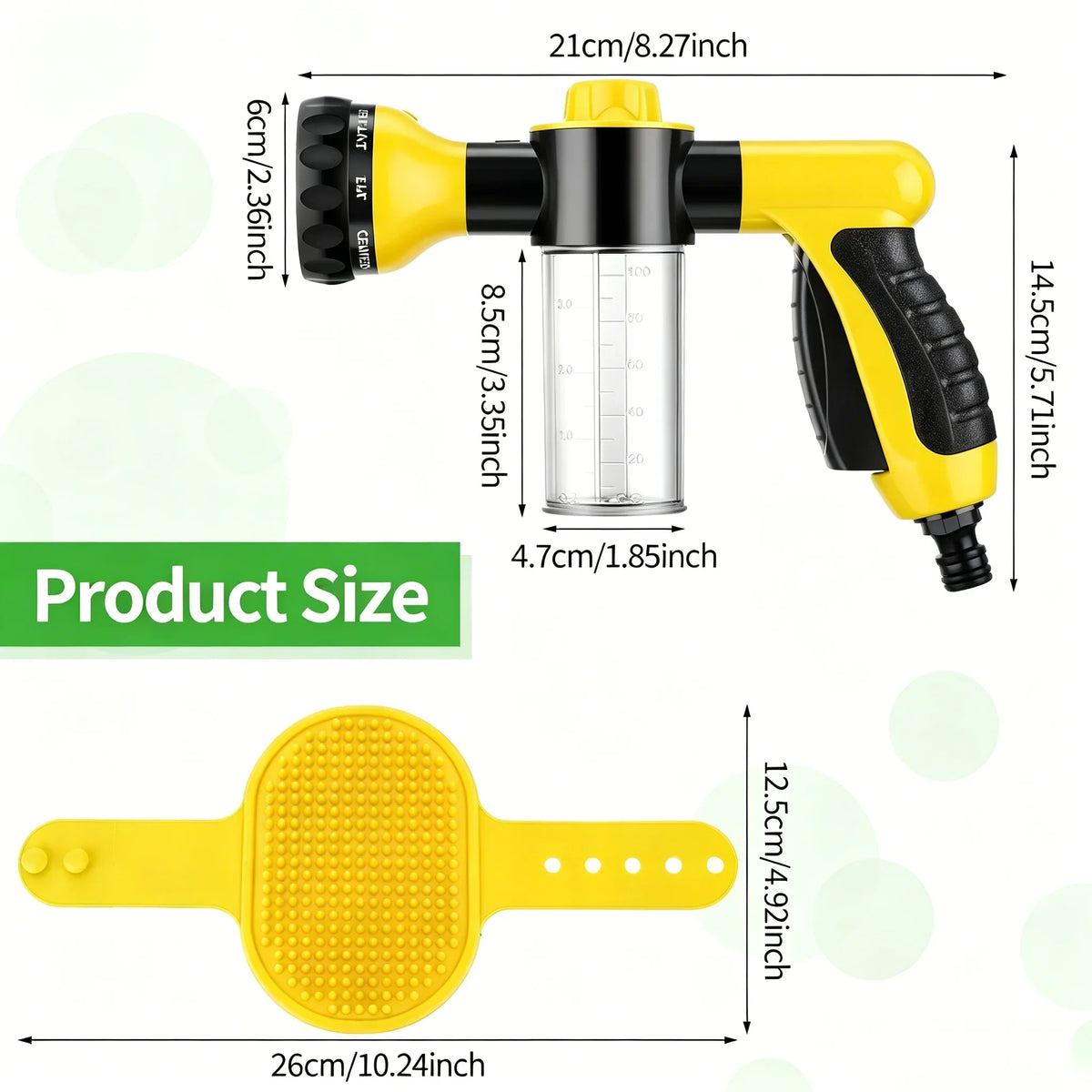 2 in 1 Dog Bathing Sprayer – 10 Colors