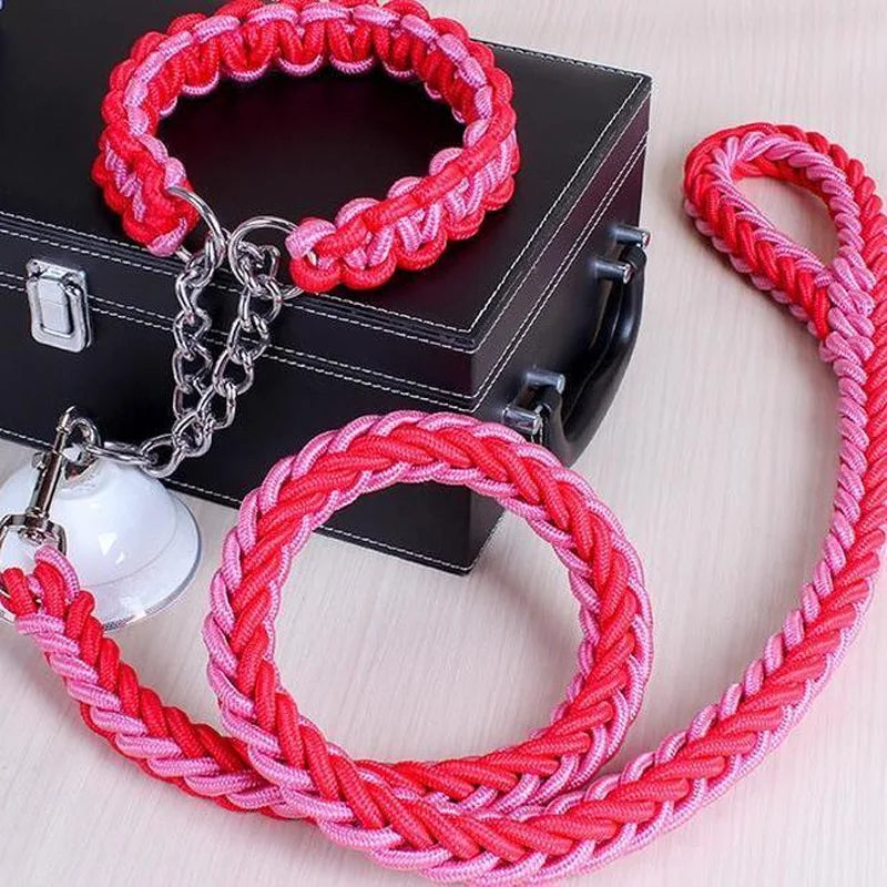 Double Strand Rope Large Dog Leashes Metal P - ProPawPet.com