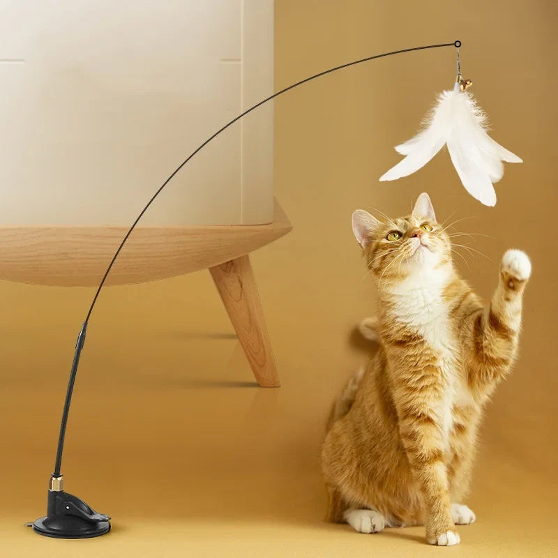 Suction Cup Cat Teaser Stick Bite Resistant - ProPawPet.com