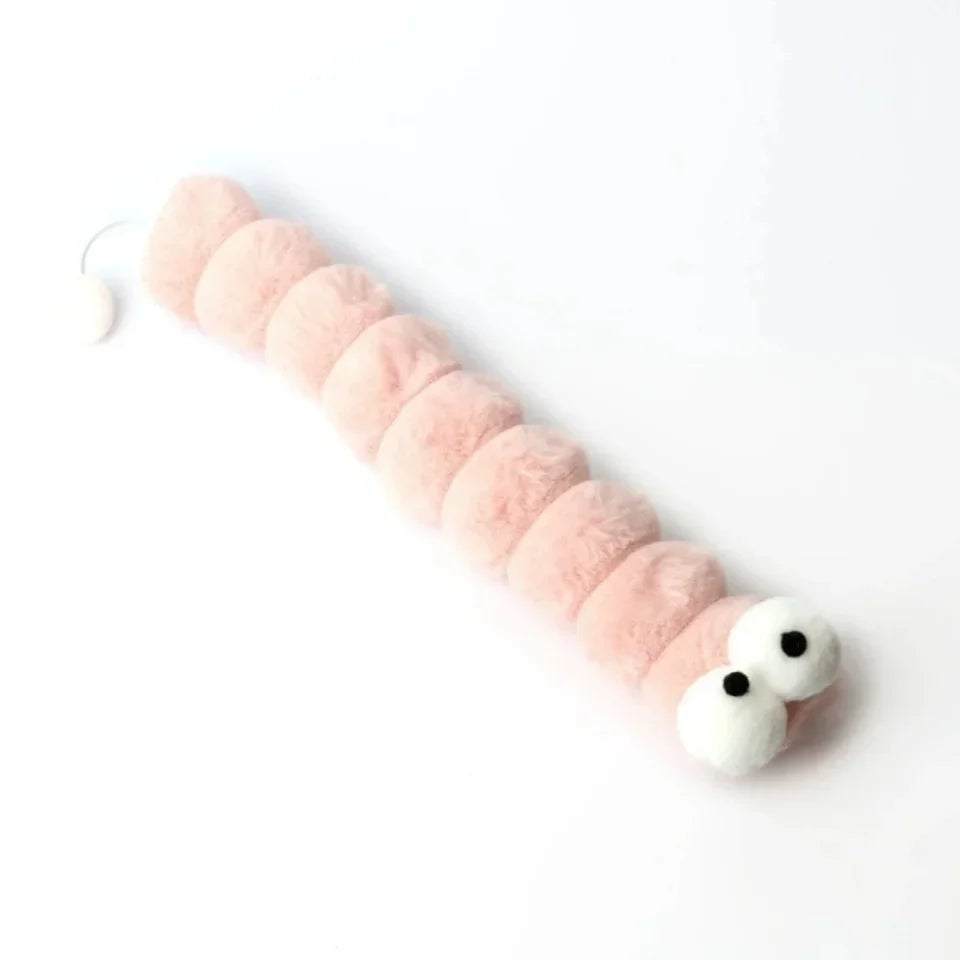 Cute Big-eyed Caterpillar Cat Plaything Soft Plush Teeth Grinding – 3 Colors