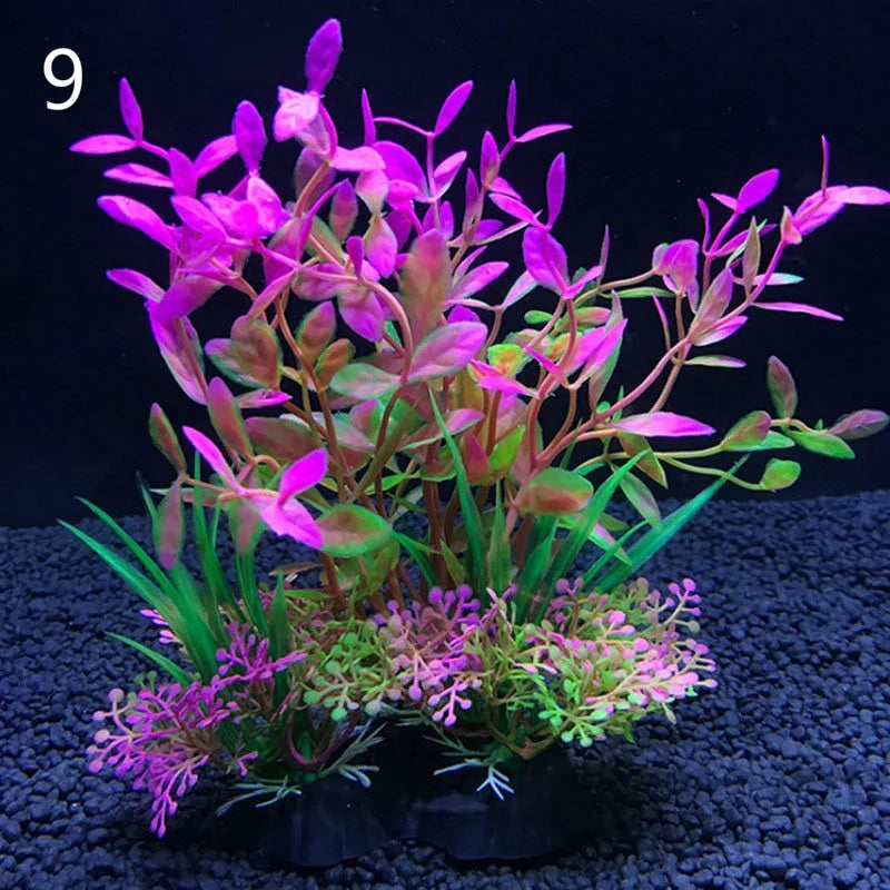 12 Kinds Artificial Aquarium Decor Plants – 12 Colors