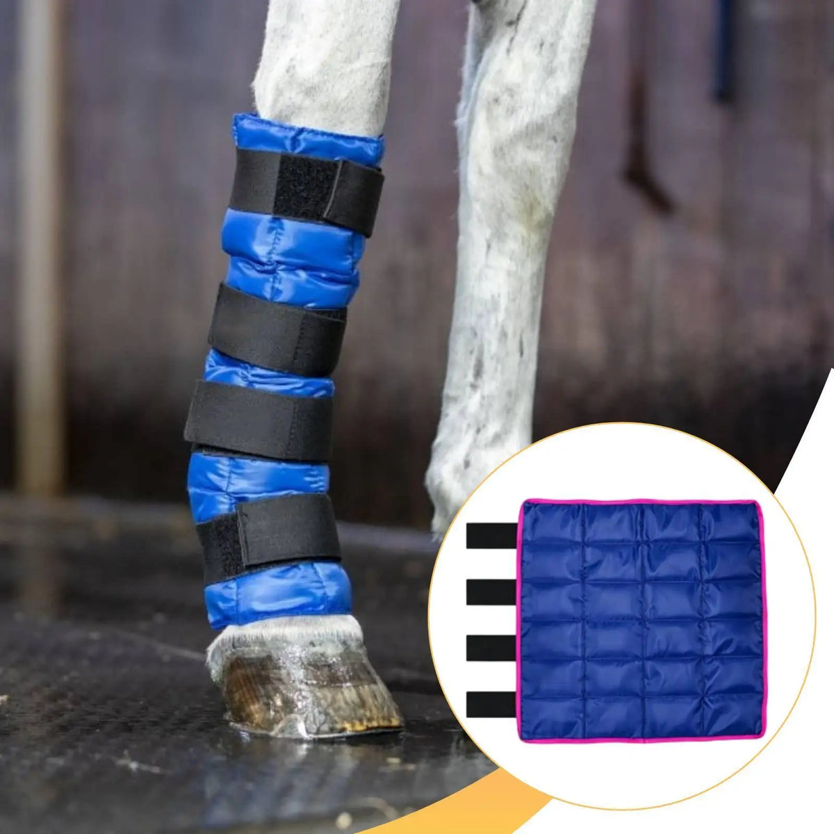 Oxford Cloth Horse Cooling Boot Breathable Gel Accessory, Adjustable