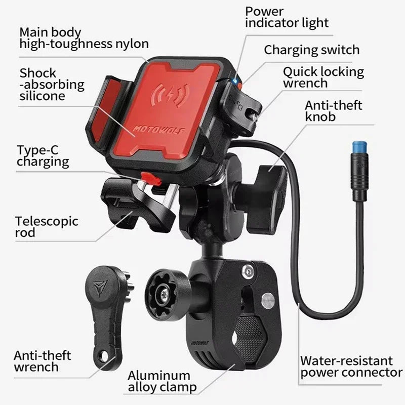 MOTOWOLF Motorcycle Riding Phone Holder - ProPawPet.com