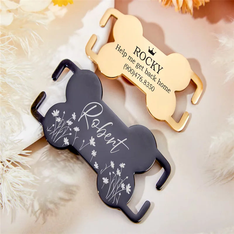 Free Customized Curved Bone Stainless Steel - ProPawPet.com