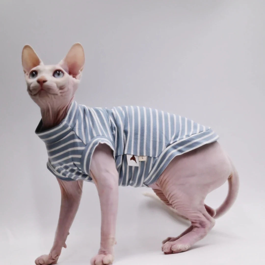 Cooling Duomasumi Summer Cat Vest for Hairless Breeds Stretch Cotton – photo 4