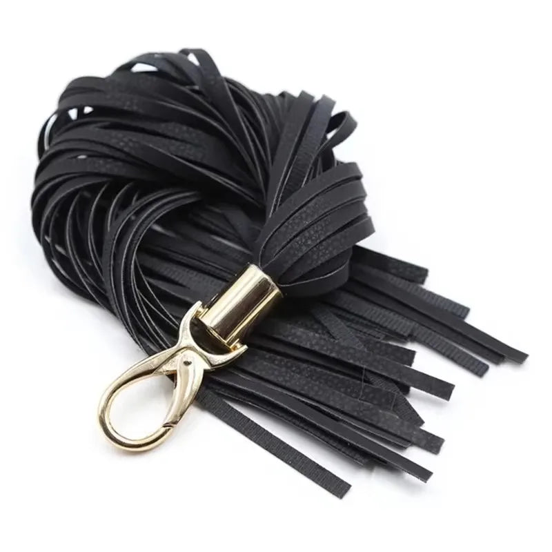 29cm PU Leather Horse Whip Tassel Stainless Steel Buckle – 2 Colors