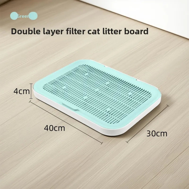 Large Cat Litter Pad Double Layer PP Washable Non Slip – Cat Supplies