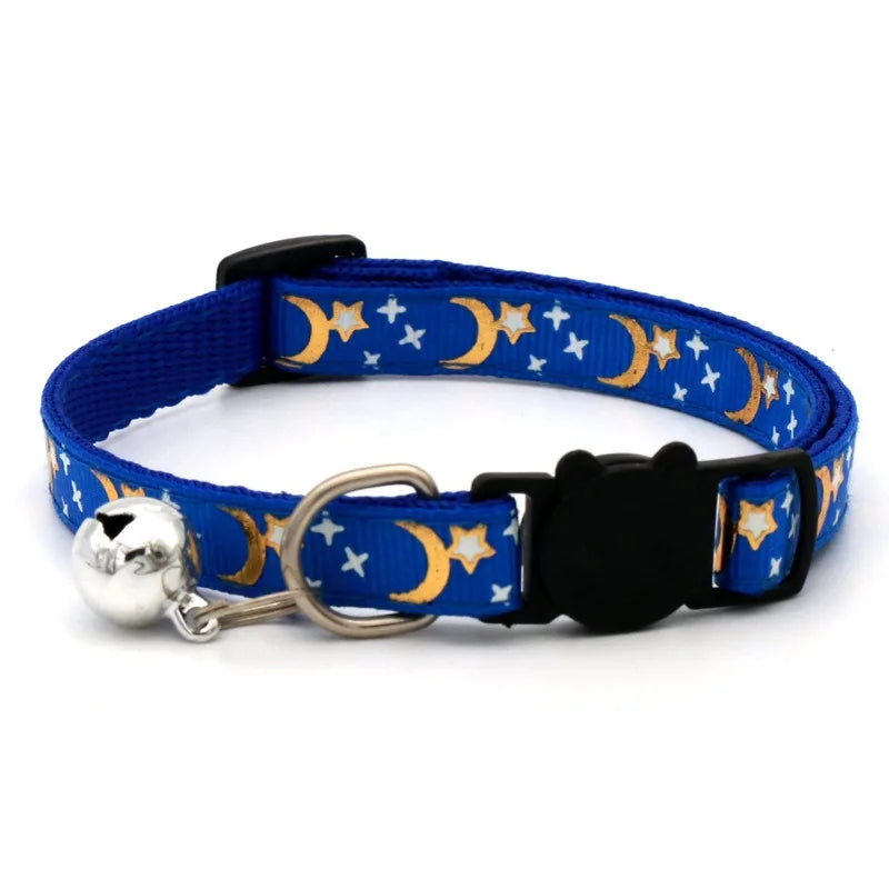 Soft Heart Charm and Bell Cat Collar